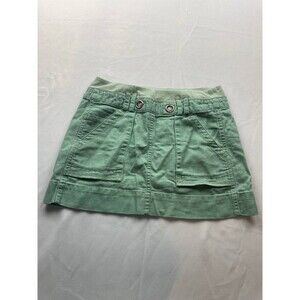 Vintage Free People Skirt Womens Size 2 Green 90s Y2K Pull On Casual Pockets